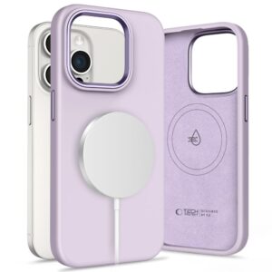 Tech-Protect Silicone Pure Magsafe Apple iPhone 15 Pro Case - violetinės spalvos - Image 1