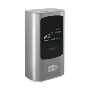 Puro 45W 10000mAh USB-A USB-C Power Bank with Display - Gray - Image 2