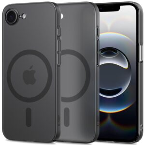 Tech-Protect MagSlim MagSafe Apple iPhone 16e Case - Matte juodos spalvos - Image 1