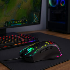 Wozinsky WMGK-7200 laidinė optinė žaidimų pelė 7200 DPI - juodos spalvos - Image 6