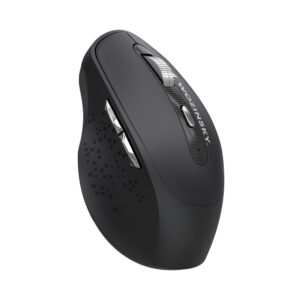 Wozinsky WMGK-1134 ergonominė belaidė pelė, 2.4 GHz + Bluetooth, įkraunama - juodos spalvos