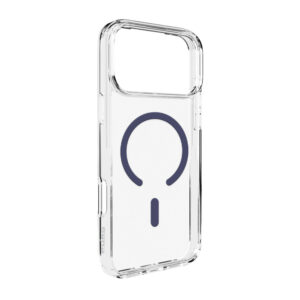 Puro Lite Mag TPU+PC Case suderinamas su MagSafe for Apple iPhone 17 Pro Max - Transparent with Blue Ring
