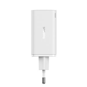 Baseus GaN6 Pro Charger 65W 2 x USB-C 2 x USB-A with Black USB-C Cable 100W 1m - baltos spalvos - Image 6