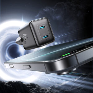 Laidinis įkroviklis Joyroom JR-TCG17 45W 2 x- USB-C (wtyczka EU) - juodos spalvos - Image 2