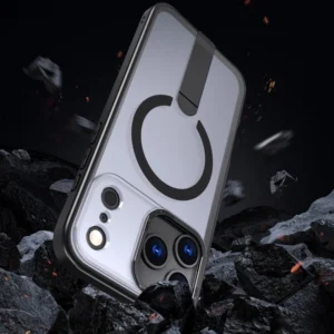 Dėklas Hybrid Armor X skirtas Samsung Galaxy S25 FE su stoveliu suderinamas su MagSafe - juodos spalvos - Image 6