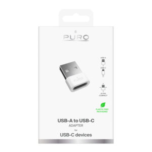 Puro USB-C - USB-A Adapter - baltos spalvos - Image 2