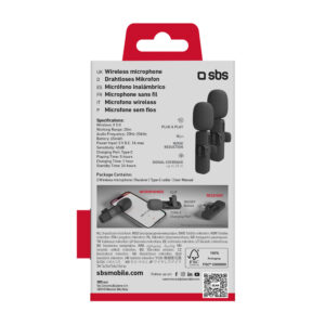 Kit 2 microphones with receiver for video and audio recording - Image 2