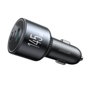 Joyroom JR-CCN07 145W Car Charger 2xUSB-C USB-A + 100W USB-C Cable - Dark Gray - Image 5