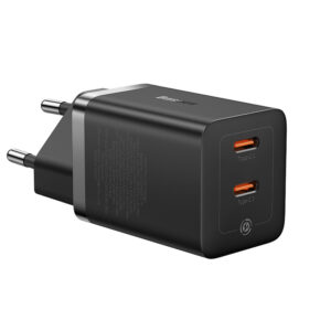 Baseus GaN5 Pro 40W 2xUSB-C Wall Charger - juodos spalvos - Image 4