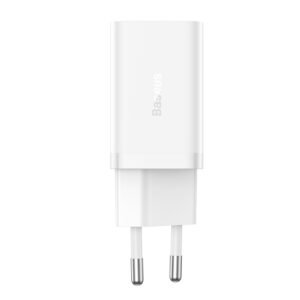 Baseus GaN5 Pro 40W 2xUSB-C Wall Charger - baltos spalvos - Image 3