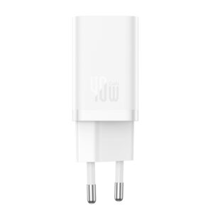 Baseus GaN5 Pro 40W 2xUSB-C Wall Charger - baltos spalvos - Image 2