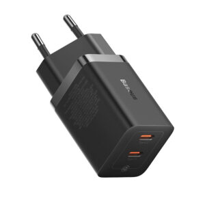 Baseus GaN5 Pro 40W 2xUSB-C Wall Charger - juodos spalvos - Image 5