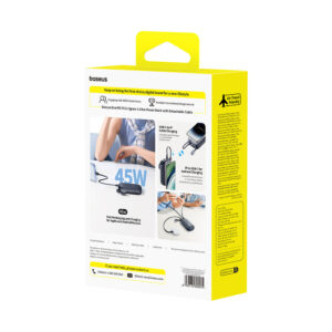 Baseus EnerFill FC21 Qpow 3 Ultra 20000mAh 45W Power Bank with Digital Display and Included Cable - juodos spalvos - Image 5