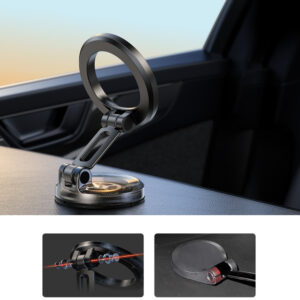 Joyroom JR-ZS505 Magnetic Dashboard Mount suderinamas su MagSafe - juodos spalvos - Image 4