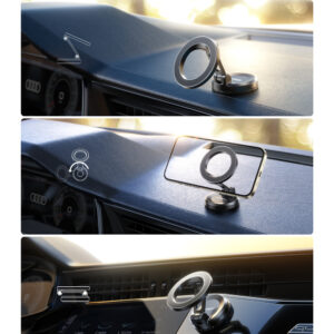 Joyroom JR-ZS505 Magnetic Dashboard Mount suderinamas su MagSafe - juodos spalvos - Image 6