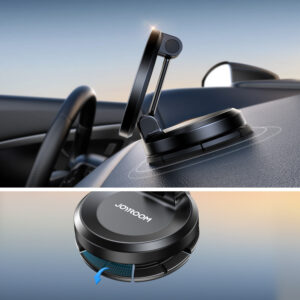 Joyroom JR-ZS505 Magnetic Dashboard Mount suderinamas su MagSafe - juodos spalvos - Image 7