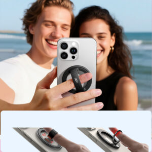 Joyroom JR-ZS500 Magnetic Ring suderinamas su MagSafe Holder - juodos spalvos - Image 3