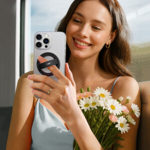 Joyroom JR-ZS500 Magnetic Ring suderinamas su MagSafe Holder - juodos spalvos - Image 5