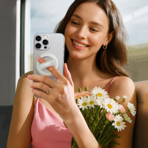 Joyroom JR-ZS500 Magnetic Ring suderinamas su MagSafe Holder - baltos spalvos - Image 7