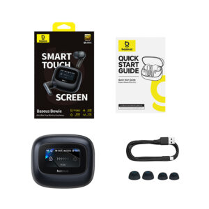 Baseus Bowie M2s Ultra TWS Wireless In-Ear Headphones with Interactive Screen - Black - Image 6