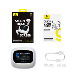 Baseus Bowie M2s Ultra TWS Wireless In-Ear Headphones with Interactive Screen - White - Image 6