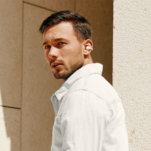 Baseus Bass 15 Clip OWS Wireless Headphones with Baseus Simple USB-C 3A 30cm Cable - White - Image 9