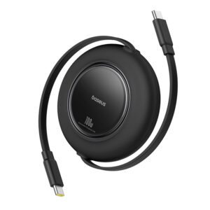 Baseus Free2Pull Mini 100W Retractable USB-C Cable - USB-C 2m - Black - Image 2