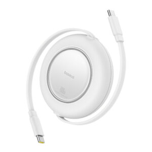 Baseus Free2Pull Mini 100W Retractable USB-C Cable - USB-C 2m - White - Image 2