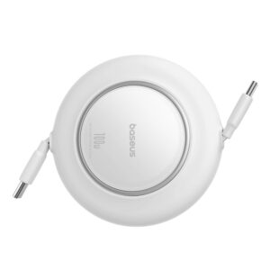 Baseus Free2Pull Mini 100W Retractable USB-C Cable - USB-C 2m - White - Image 3