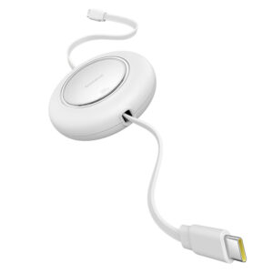 Baseus Free2Pull Mini 100W Retractable USB-C Cable - USB-C 2m - White - Image 5