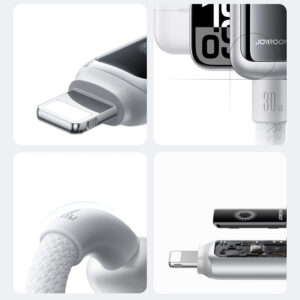 Kabelis Joyroom S-A55 StarFlight 30W USB-C - Lightning 1,2m - baltos spalvos - Image 8