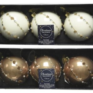 Stikliniai eglutės žaisliukai DECORIS 030081, 8 cm, 3 vnt. - Image 2