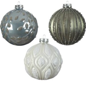 Stiklinis eglutės žaisliukas DECORIS 062612, 10cm, įv.spalvų - Image 1