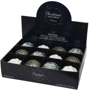 Stiklinis eglutės žaisliukas DECORIS 062612, 10cm, įv.spalvų - Image 2