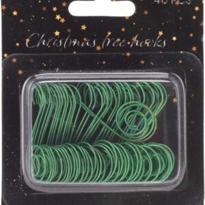 Kabliukai eglutė žaisliukams žali Koopman 40 vnt