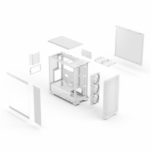 Fractal Design Epoch White RGB TG Clear Tint PC Case, Mid Tower, ATX, Tempered Glass - White - Image 14
