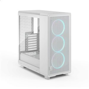 Fractal Design Epoch White RGB TG Clear Tint PC Case, Mid Tower, ATX, Tempered Glass - White - Image 4