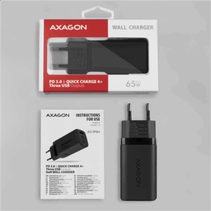 AXAGON ACU-DPQ65 charger, 2x USB-C, 1x USB-A, PD3.0/QC4+/PPS, 65W - black - Image 10