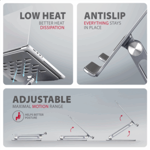 AXAGON STND-LQ Stand for 10 to 16 inch laptops and tablets - silver - Image 5