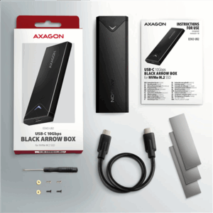 AXAGON EEM2-UB2 M.2 enclosure, NVMe, USB-C 3.1, 10 Gbit/s - black - Image 13