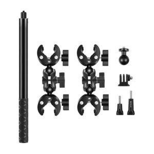 Motorcycle/bicycle mount PULUZ with two clamps and selfie stick 150 cm - Image 2