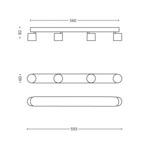 Kryptinis šviestuvas PHILIPS STAR 562443116, 4 × 4,5 W, LED - Image 2