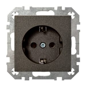 Kištukinis lizdas LIREGUS EPSILON, su įž., juodos spalvos