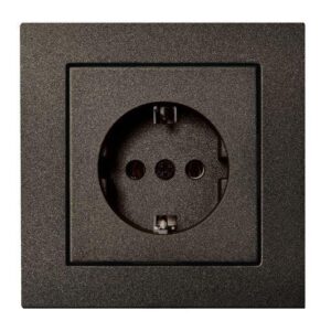 Kištukinis lizdas LIREGUS EPSILON, su įž., juodos spalvos - Image 2