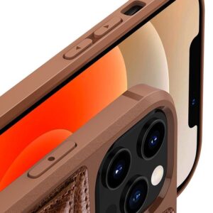 Nillkin Aoge Leather Case Flexible Armored Genuine Leather dėklas su Pocket for Apple iPhone 12 Mini juodos spalvos - Image 8