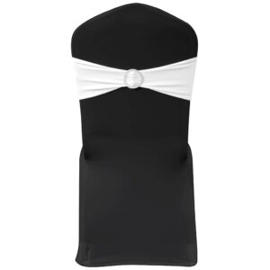 25 Tamprios Dekoratyvinės Juostos Kėdėms su Blizgia Sagtimi, Baltos 130345