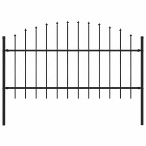 vidaXL Sodo tvora su iešmeliais, plienas, 181x125cm, juoda 144942