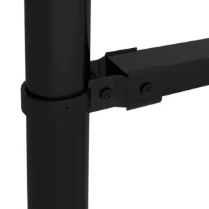 vidaXL Sodo tvora su iešmeliais, plienas, 181x125cm, juoda 144942 - Image 2