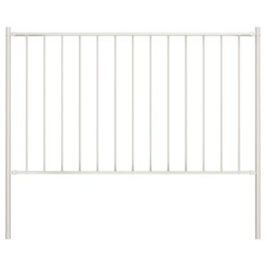 vidaXL Tvoros plokštė su stulpais, milteliniu būdu dažytas plienas, 1,81x1,25 m, balta 145217