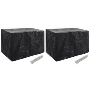 vidaXL Sodo baldų uždangalai, 2vnt., 140x70x90cm, 8 kilpos (2x41646) 279128